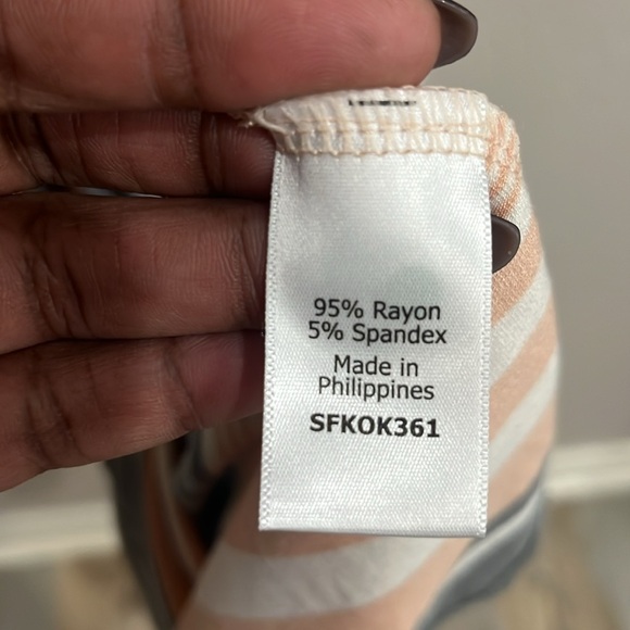 MARKET SPRUCE Blue Top Striped Skirt Maxi Dress Sz XXL Cute Back Elastic Waist - Picture 7 of 9